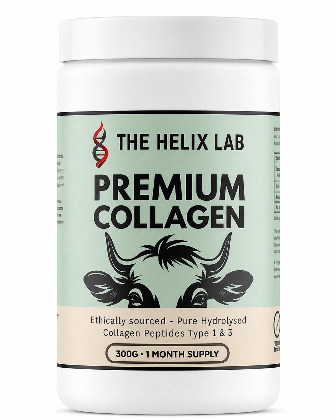 Premium Collagen in Helix Lab branded packaging