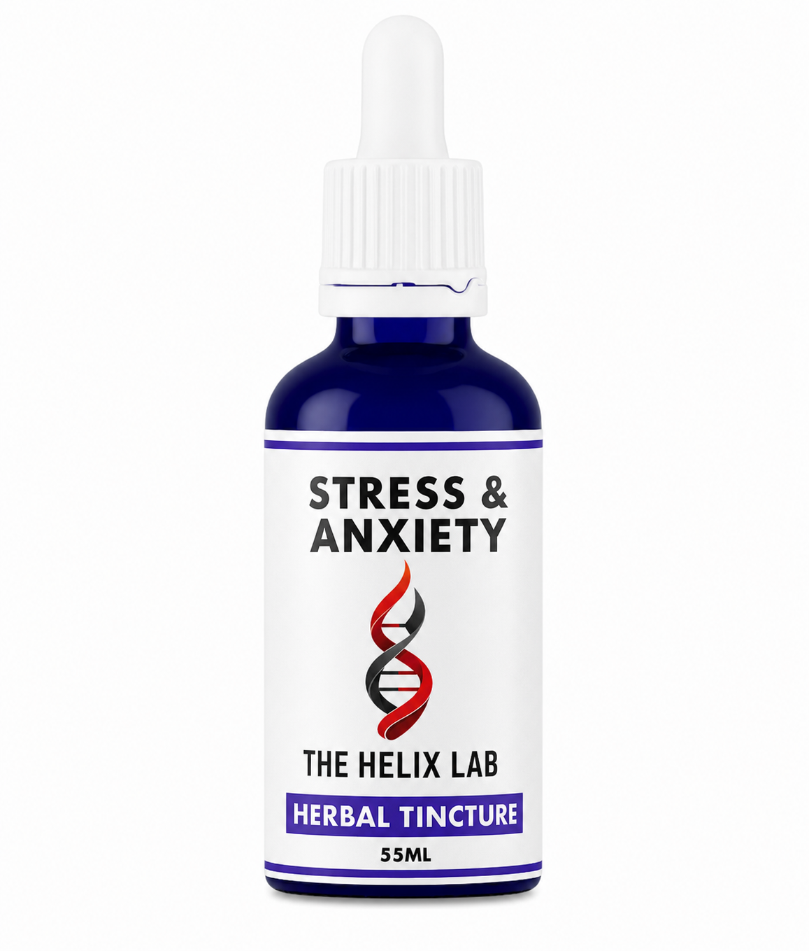 Stress & Anxiety in Helix Lab branded packaging